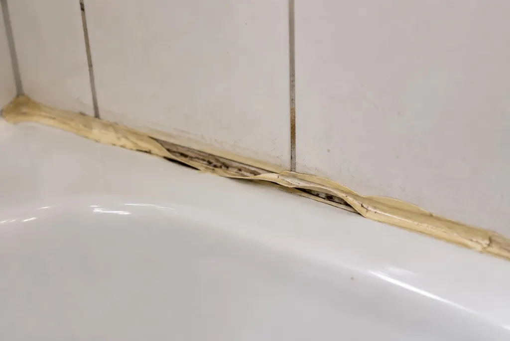 Kitbedrijf Lemmer – loslatende kit naast het bad